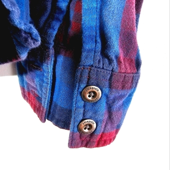 Vintage Patagonia Organic Cotton Flannel Plaid Button Down Women's Shirt… - Picture 3 of 6
